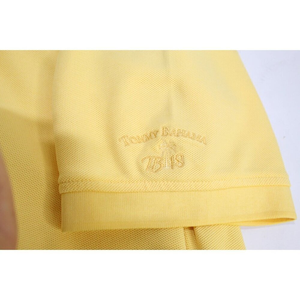 Tommy Bahama Polo 18 Golf Men's L Yellow Casual Relaxed Fit Sporty Short Sleeve - Picture 13 of 14